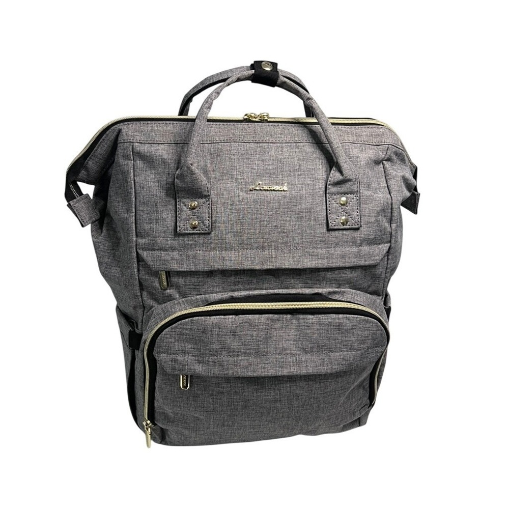LOVEVOOK‎ Laptop Backpack Gray Heather Gold Hardware Travel Work Bag voila